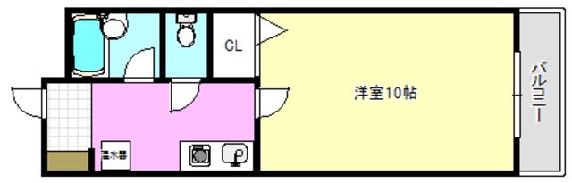 孝成ビル(1K/2階)の間取り写真