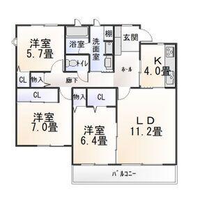 マストプラスI(3LDK/2階)の間取り写真