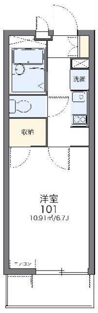 レオパレスカメリヤ(1K/1階)の間取り写真