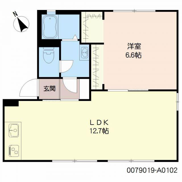 アネックスK(1LDK/1階)の間取り写真