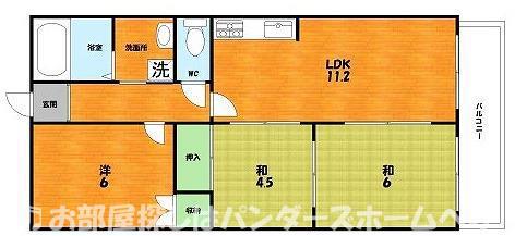 パークヒルズ(3LDK/3階)の間取り写真