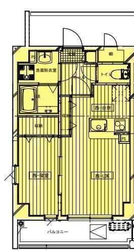 トピカ中津瀬(1LDK/1階)の間取り写真