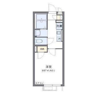 ヴィアロ成田東レジデンス(1K/2階)の間取り写真