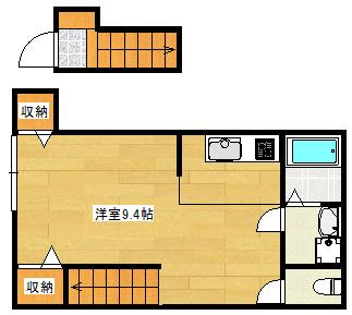 GRAZIE東雲本町(ワンルーム/2階)の間取り写真