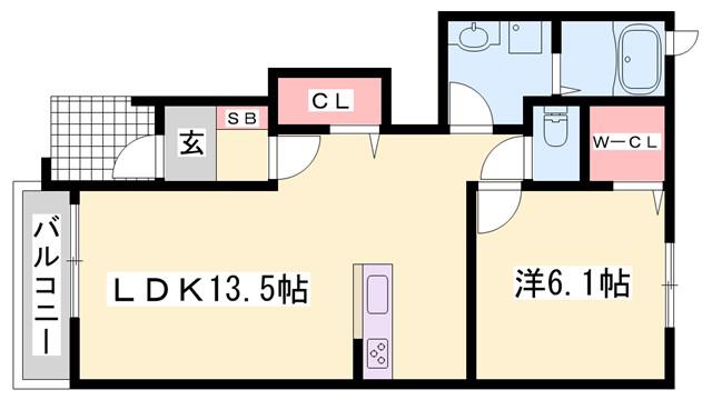 VIGOR12 II(1LDK/1階)の間取り写真