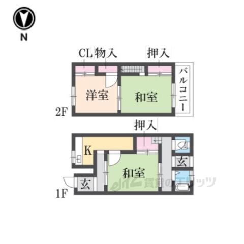 エクセルハイツ礒野(3K/2階)の間取り写真