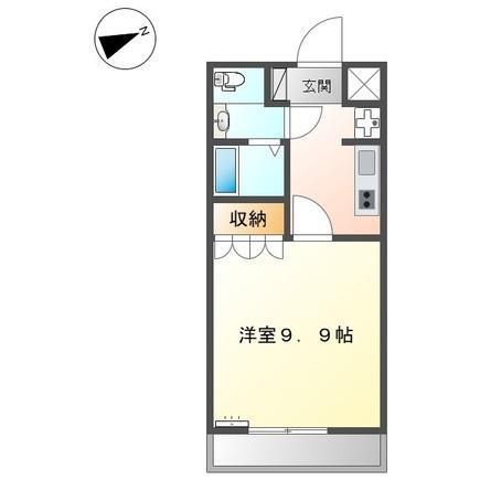 エスポアール(1K/2階)の間取り写真