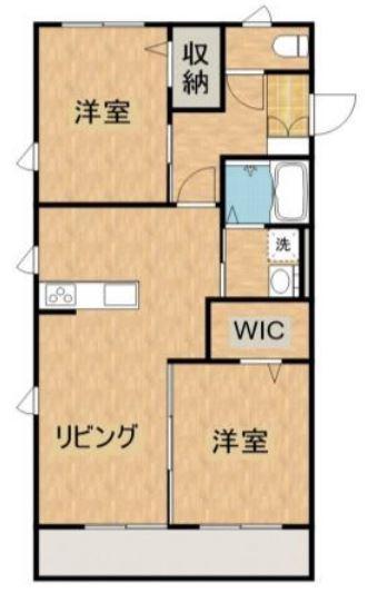 フォレストティグリス(1LDK/2階)の間取り写真