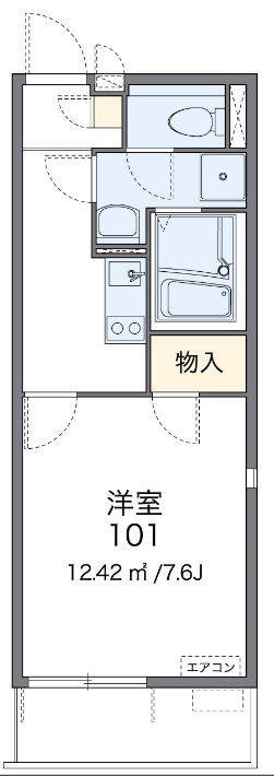 コヅチVI(1K/1階)の間取り写真