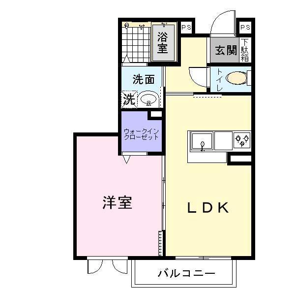 SANCHE VILLA(1LDK/2階)の間取り写真