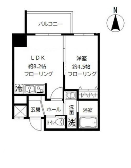 プランドール(1LDK/5階)の間取り写真