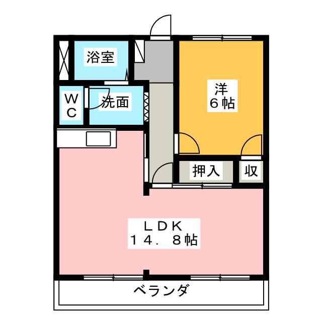 JR東海道本線 西焼津駅 徒歩19分 2階建 築32年(1LDK/2階)の間取り写真