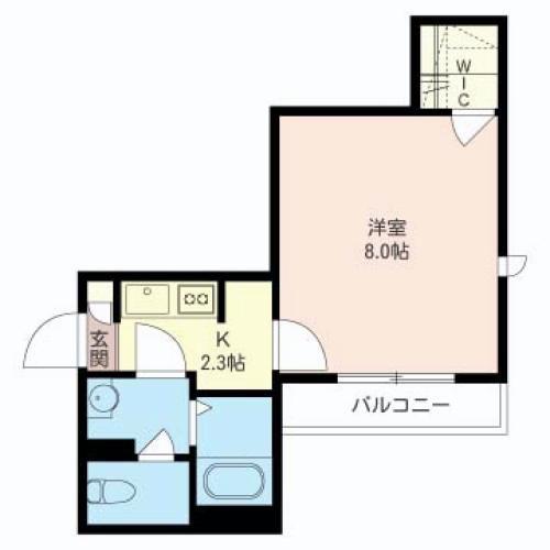 ベルテ新城(1K/1階)の間取り写真