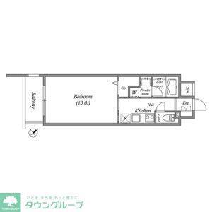 パラッツォ スペチアーレ(1K/8階)の間取り写真