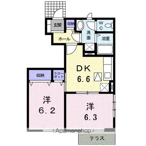 スマイルK(2DK/1階)の間取り写真