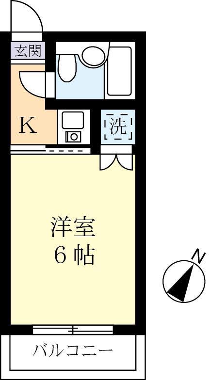 吾妻パレス(1K/2階)の間取り写真