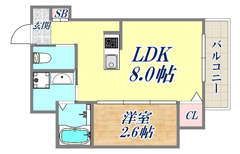 エヌエムキャットフヴァンユイット(1LDK/9階)の間取り写真