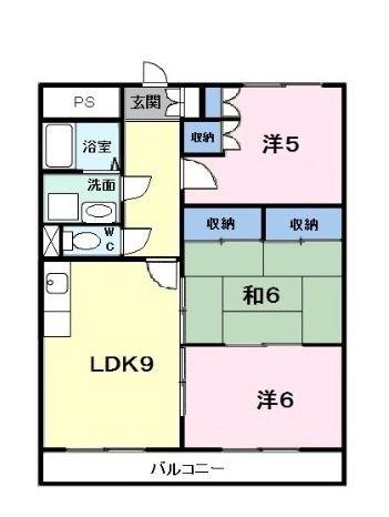 コンフォート悠とぴあ(3LDK/5階)の間取り写真