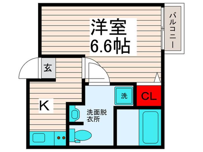 フィオーレ栗原(ワンルーム/3階)の間取り写真