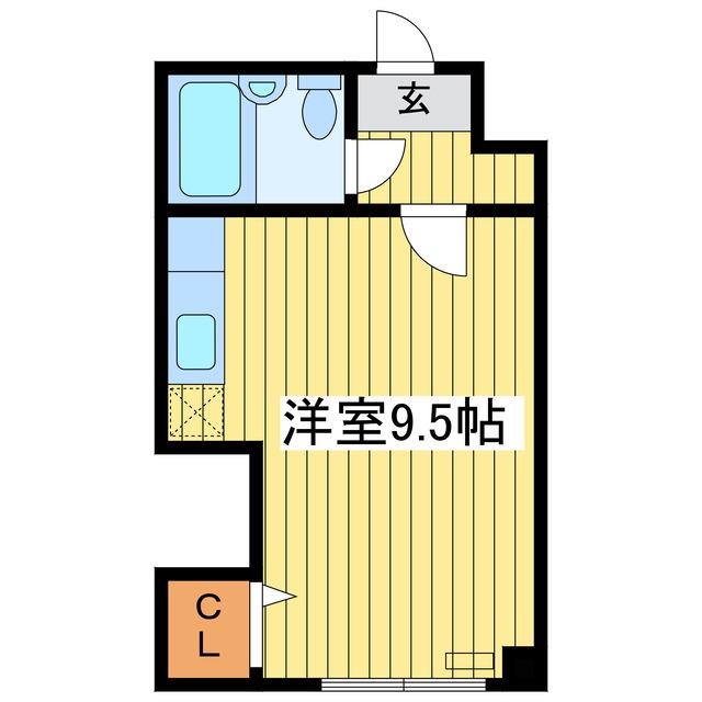 ジークレフ元町(ワンルーム/4階)の間取り写真