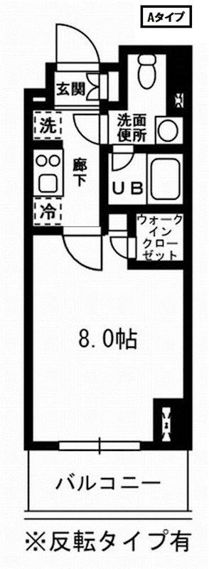 レジディア杉並方南町(1K/3階)の間取り写真