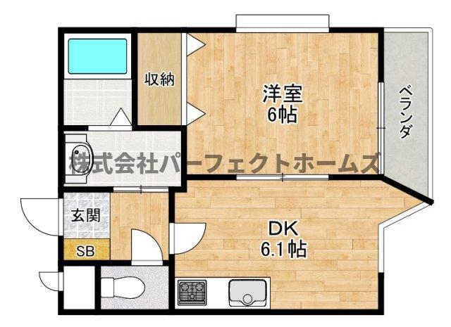 ピコットI(1DK/5階)の間取り写真