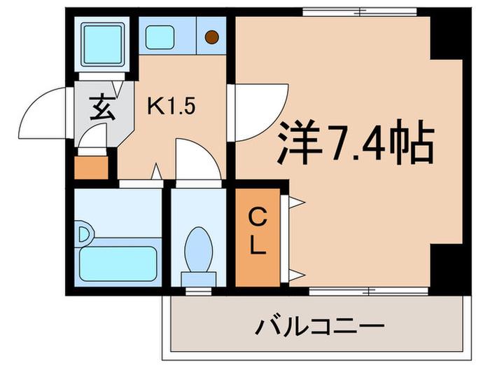 パルハセトン江戸堀(1K/6階)の間取り写真
