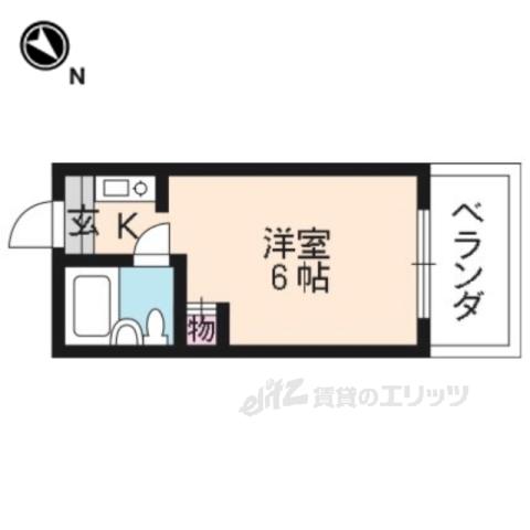 アルビオンシティ滋賀(ワンルーム/3階)の間取り写真