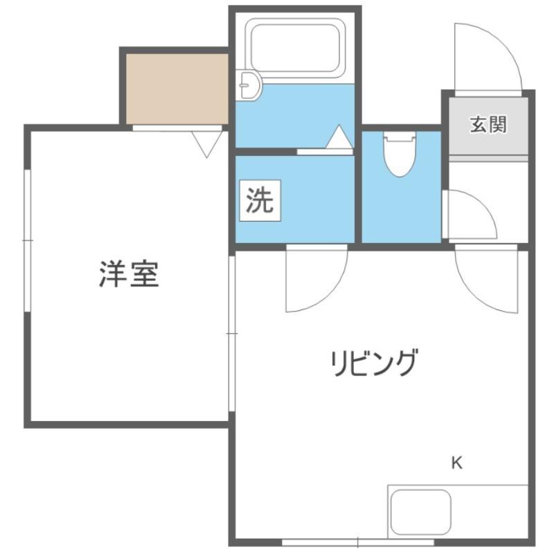 パセリーナ南郷(1DK/3階)の間取り写真