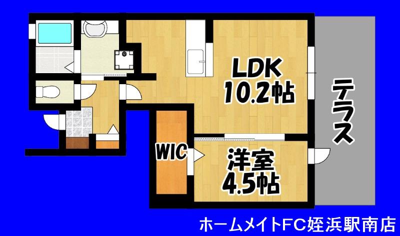 D-ROOM彩都一号館(1LDK/1階)の間取り写真