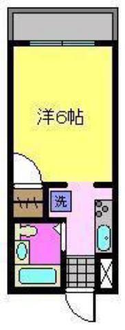 サカイプラザS(1K/3階)の間取り写真