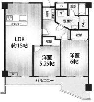 ライムハウス(2LDK/3階)の間取り写真
