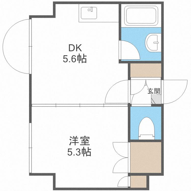 FRESA(1DK/3階)の間取り写真