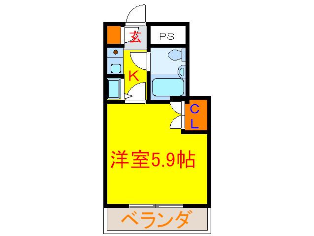 ジョイフル池上(1K/3階)の間取り写真