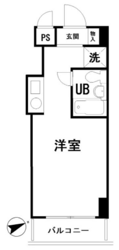 トップ品川第3(ワンルーム/4階)の間取り写真