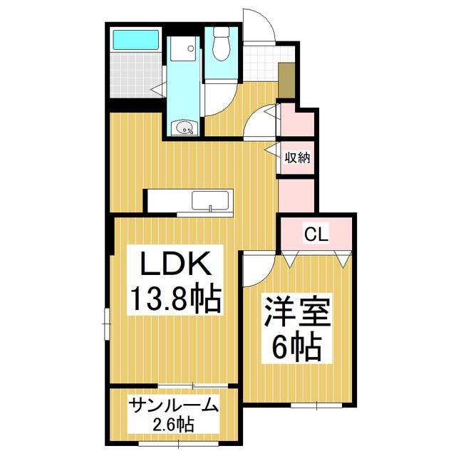 グレースハウス・SK(1LDK/1階)の間取り写真