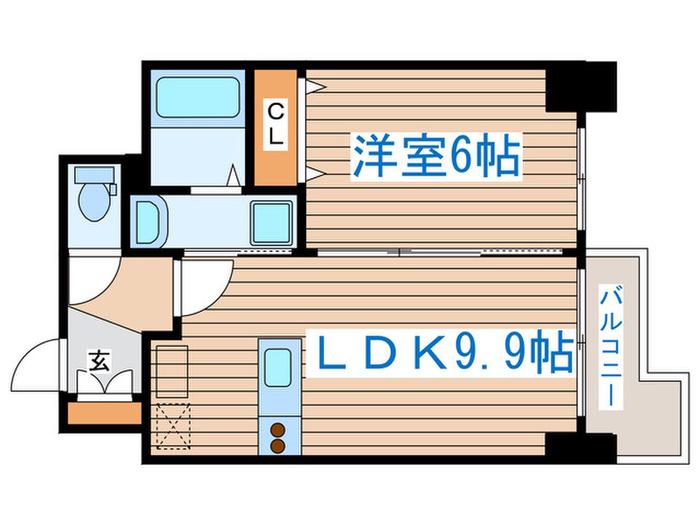 プレミアム210(1LDK/8階)の間取り写真