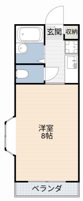 ムーンパレス(1K/2階)の間取り写真