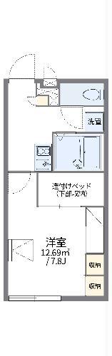 レオパレスグリーンコート(1K/1階)の間取り写真
