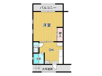 イージーワン 1号(1DK/1階)の間取り写真