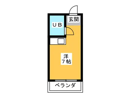 レディースハウス東和(ワンルーム/1階)の間取り写真