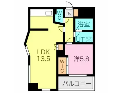 寿ゞやマンション大曽根(1LDK/5階)の間取り写真