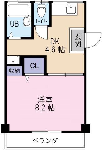 TSハイツ(1DK/2階)の間取り写真