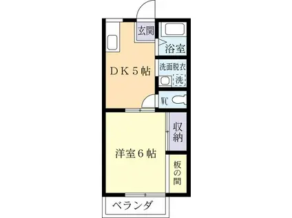 ソレーユ・ナカジマ(1DK/1階)の間取り写真