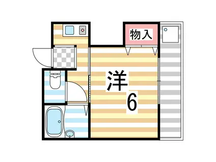 シャトー・ラフィット(1K/3階)の間取り写真