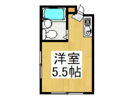 大森ハウス(ワンルーム/3階)の間取り写真