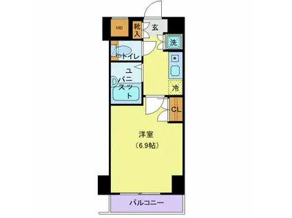アーバイル文京白山(1K/2階)の間取り写真