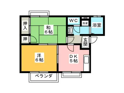 PREMIERE(2DK/1階)の間取り写真