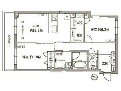 SIGNATURE07シグネチャーゼロセブン(2LDK/2階)の間取り写真