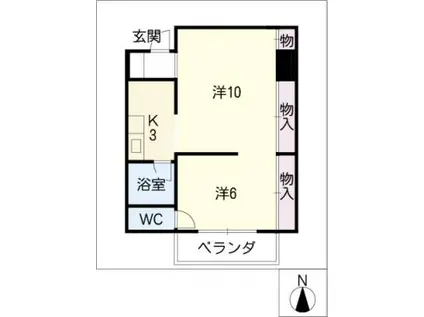 コーポレーションT&T(2K/3階)の間取り写真